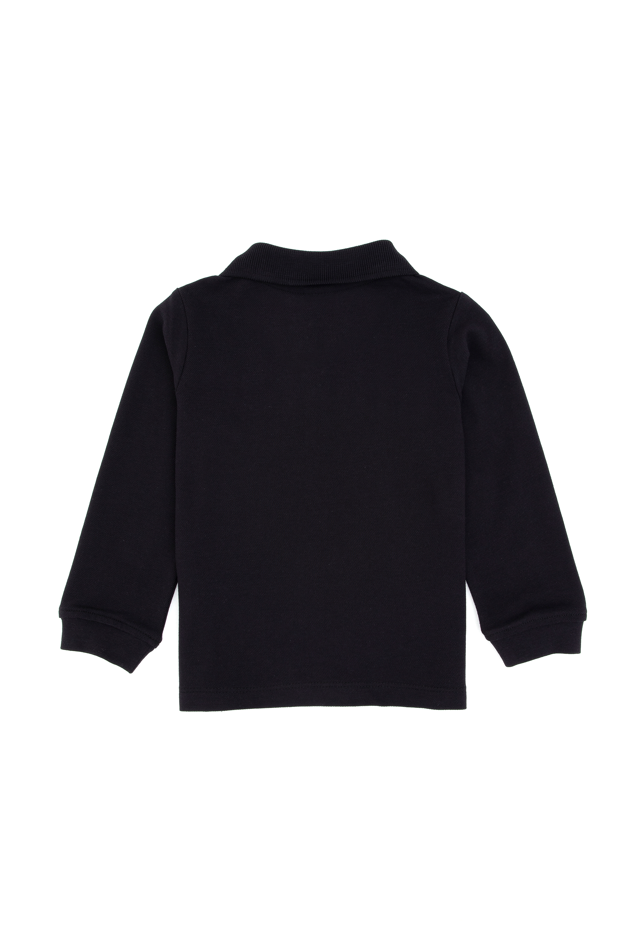 Erkek Çocuk Siyah Polo Yaka Basic Sweatshirt - Image 2
