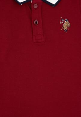 Erkek Çocuk Bordo Polo Yaka Basic Sweatshirt - 50316502029