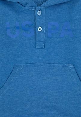 Erkek Çocuk Mavi Kapüşonlu Basic Sweatshirt - 50316487044