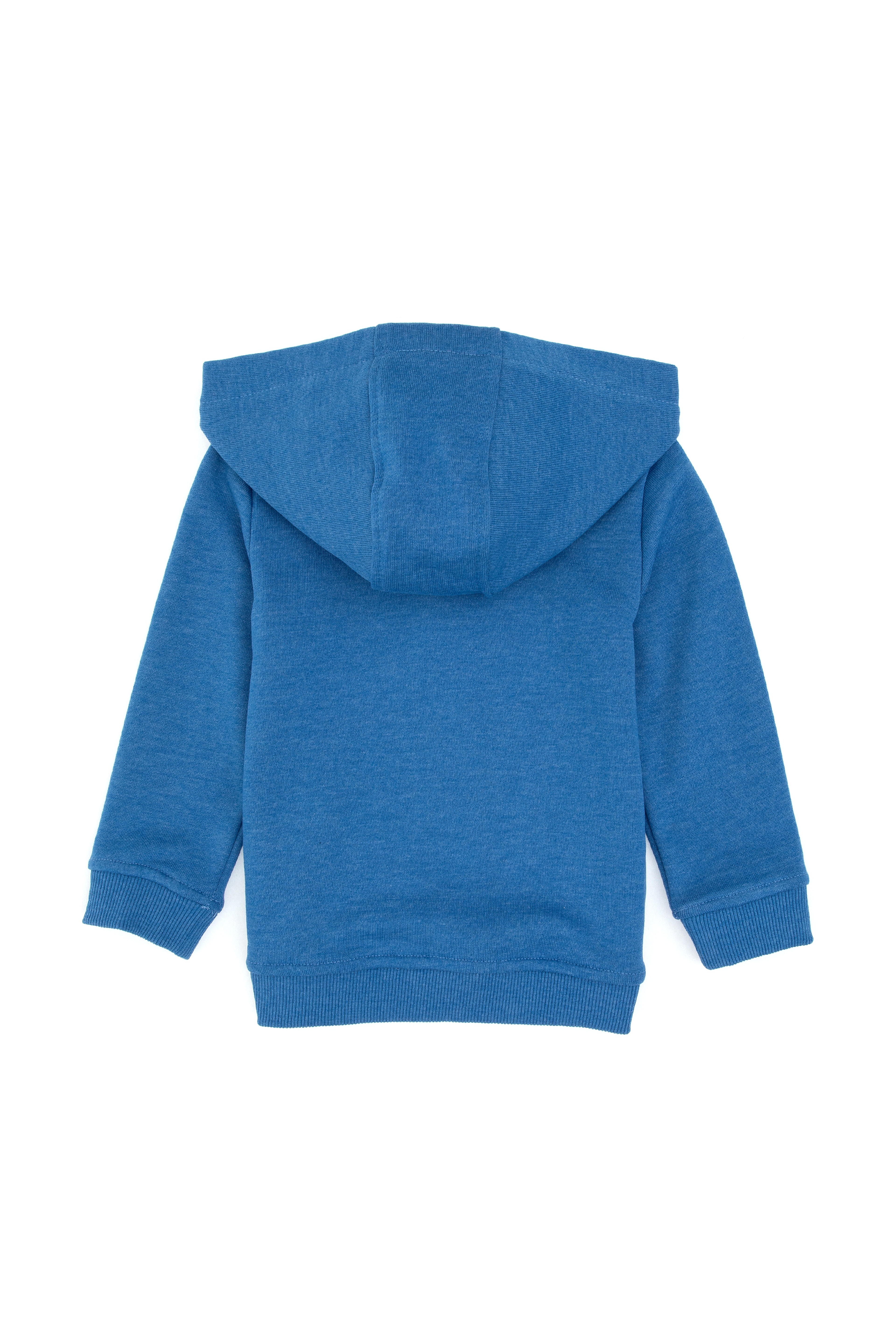 Erkek Bebek Mavi Kapüşonlu Basic Sweatshirt - Image 2