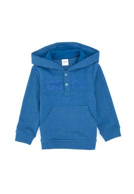 Erkek Çocuk Mavi Kapüşonlu Basic Sweatshirt - 50316487044