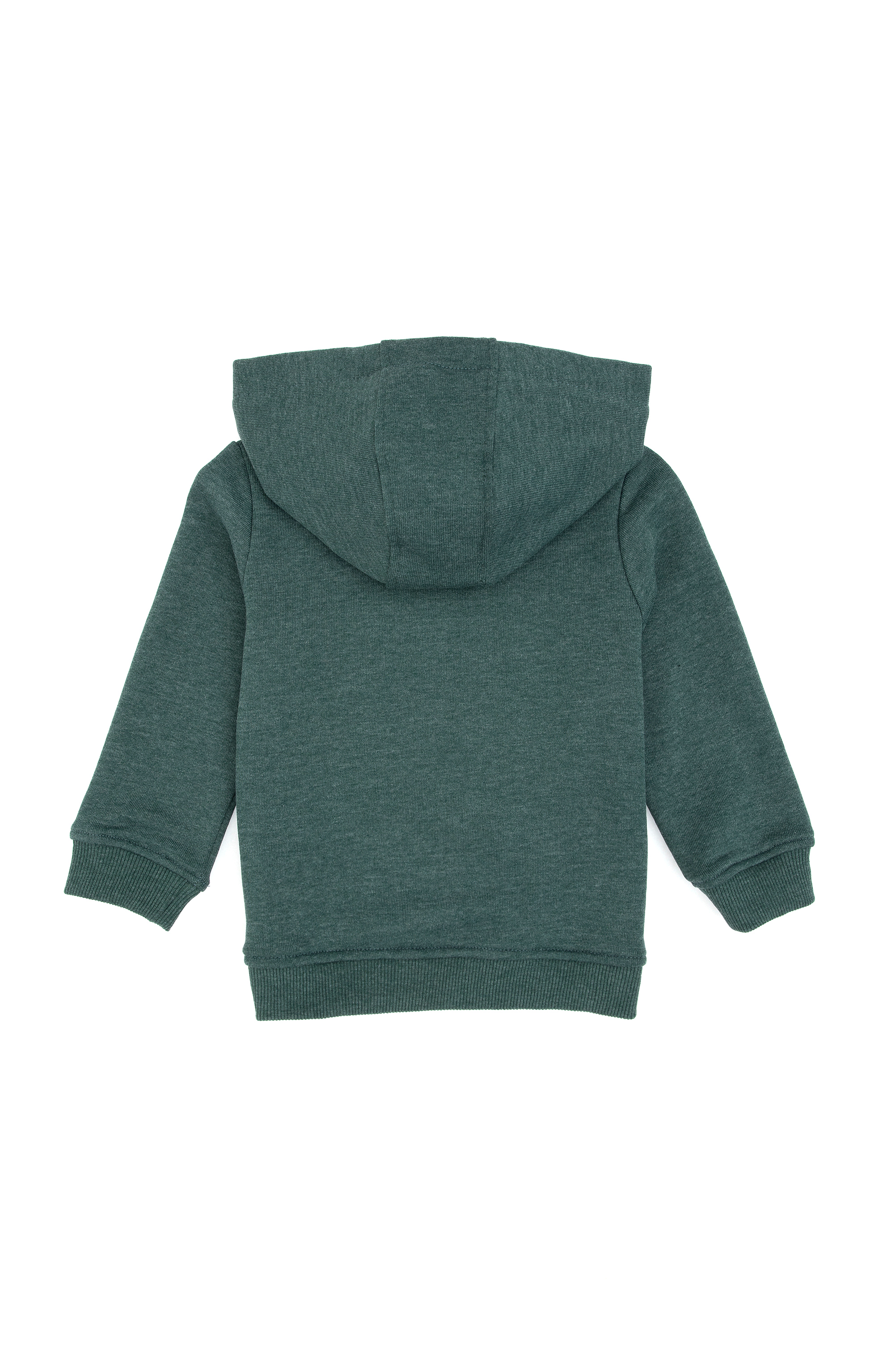Erkek Çocuk Koyu Yeşil Kapüşonlu Basic Sweatshirt - 50316487043