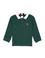 Erkek Çocuk Koyu Yeşil Polo Yaka Basic Sweatshirt