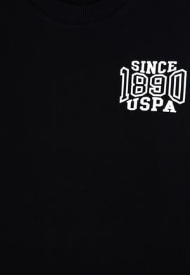 Erkek Çocuk Siyah Şardonlu Bisiklet Yaka Sweatshirt - 50316603038