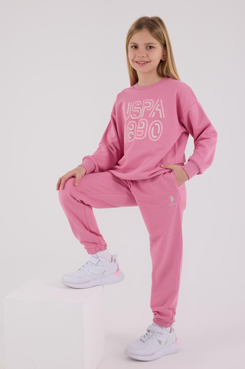 Kız Çocuk Pembe Eşofman Takımı