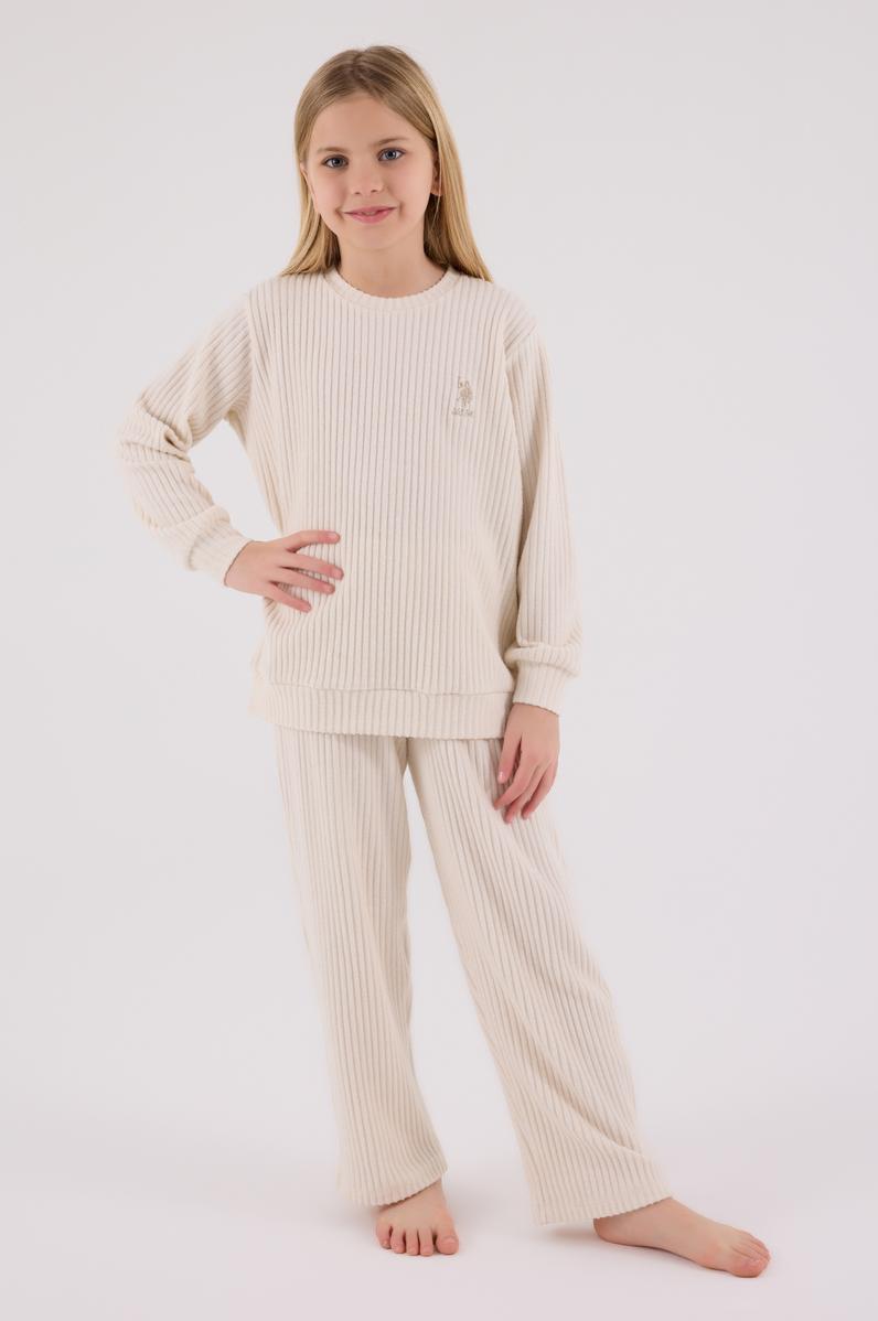 Kız Çocuk Bej Eşofman Takımı