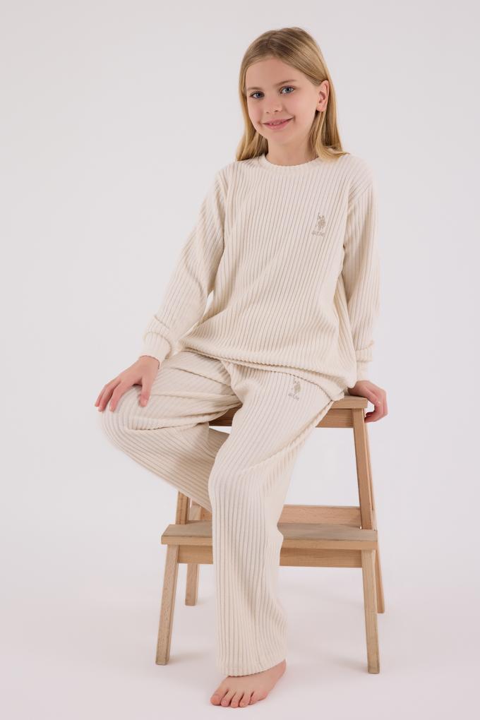 Kız Çocuk Bej Eşofman Takımı