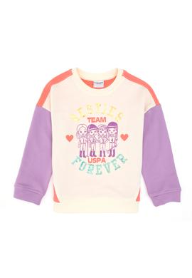 Kız Çocuk Krem Bisiklet Yaka Sweatshirt - 50314296001