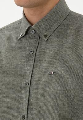Erkek Haki Uzun Kollu Gömlek - 50315613005