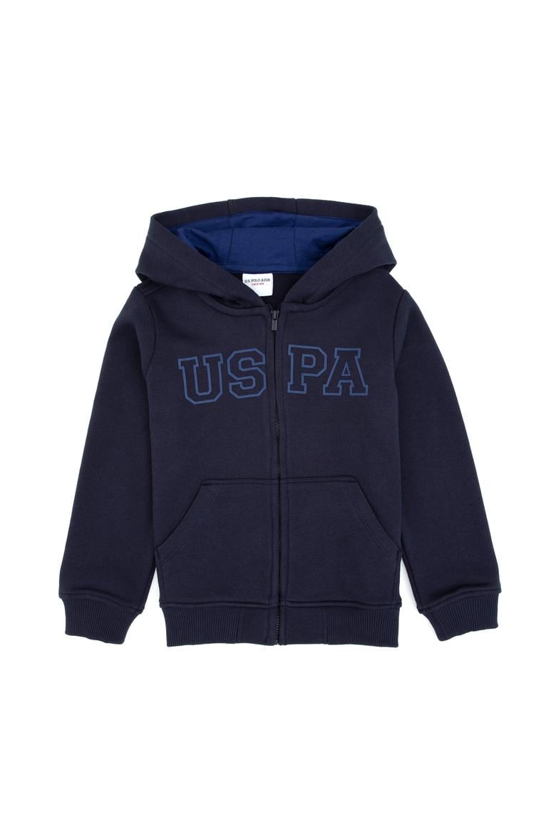 Erkek Çocuk Açık Lacivert Fermuarlı Örme Hırka