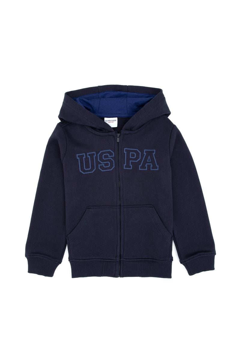 Erkek Çocuk Açık Lacivert Fermuarlı Örme Hırka