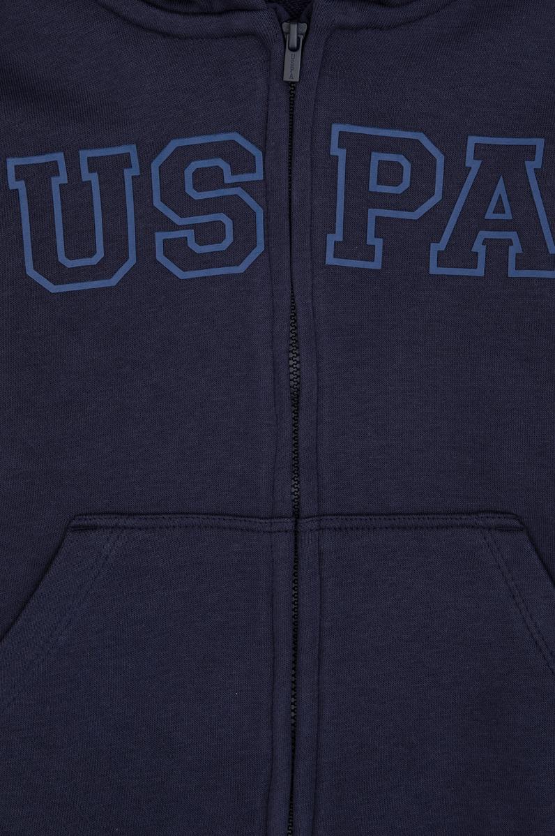 Erkek Çocuk Açık Lacivert Fermuarlı Örme Hırka