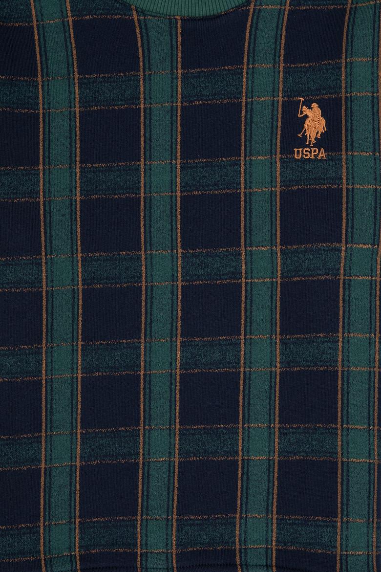 Erkek Çocuk Koyu Yeşil Bisiklet Yaka Sweatshirt - 50316520006