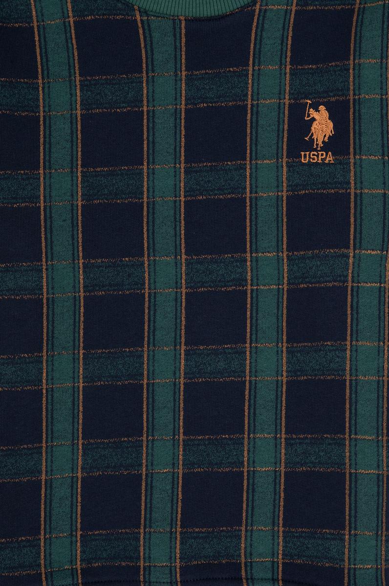 Erkek Çocuk Koyu Yeşil Bisiklet Yaka Sweatshirt