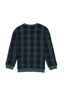 Erkek Çocuk Koyu Yeşil Bisiklet Yaka Sweatshirt - 50316520006