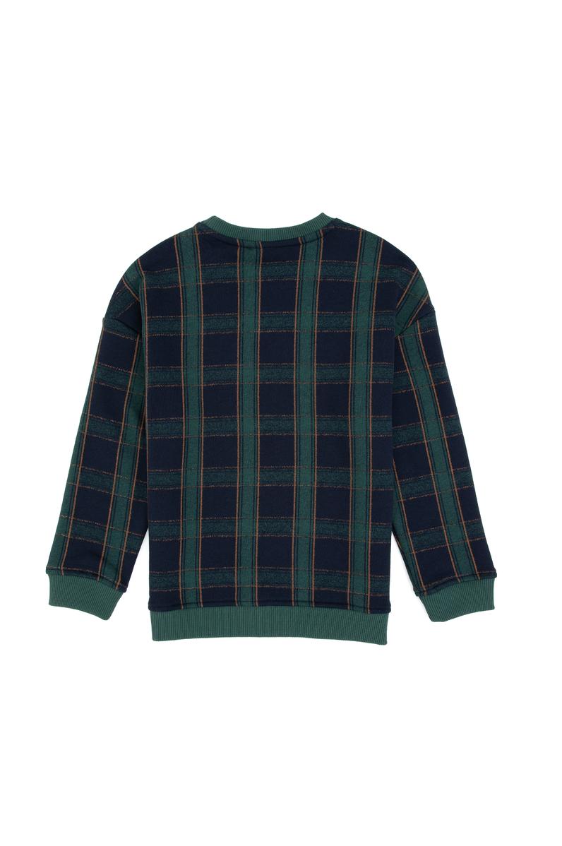 Erkek Çocuk Koyu Yeşil Bisiklet Yaka Sweatshirt