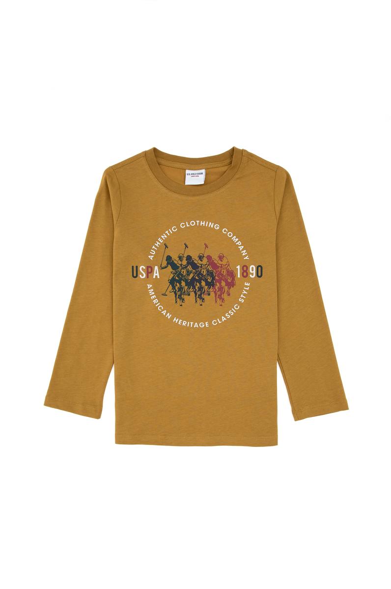 Erkek Çocuk Hardal Bisiklet Yaka Süprem Sweatshirt