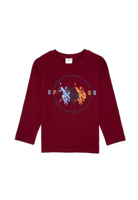 Erkek Çocuk Bordo Bisiklet Yaka Süprem Sweatshirt - 50316595001