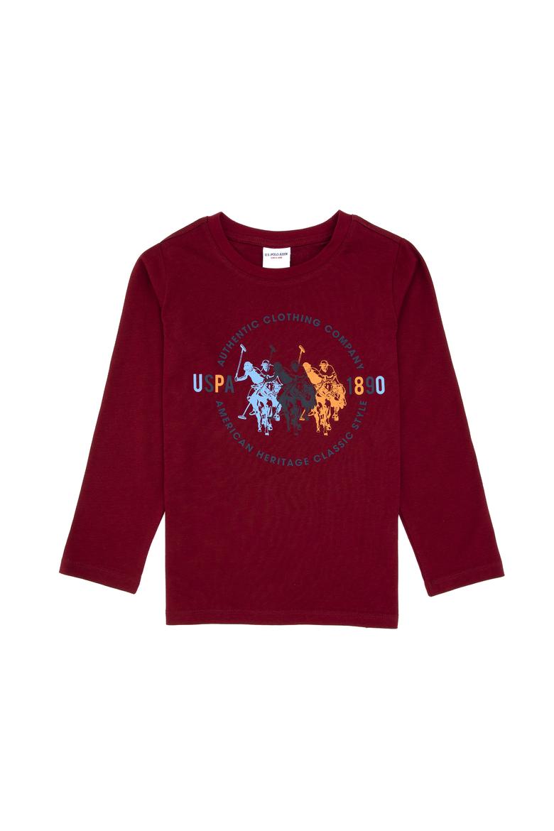 Erkek Çocuk Bordo Bisiklet Yaka Süprem Sweatshirt