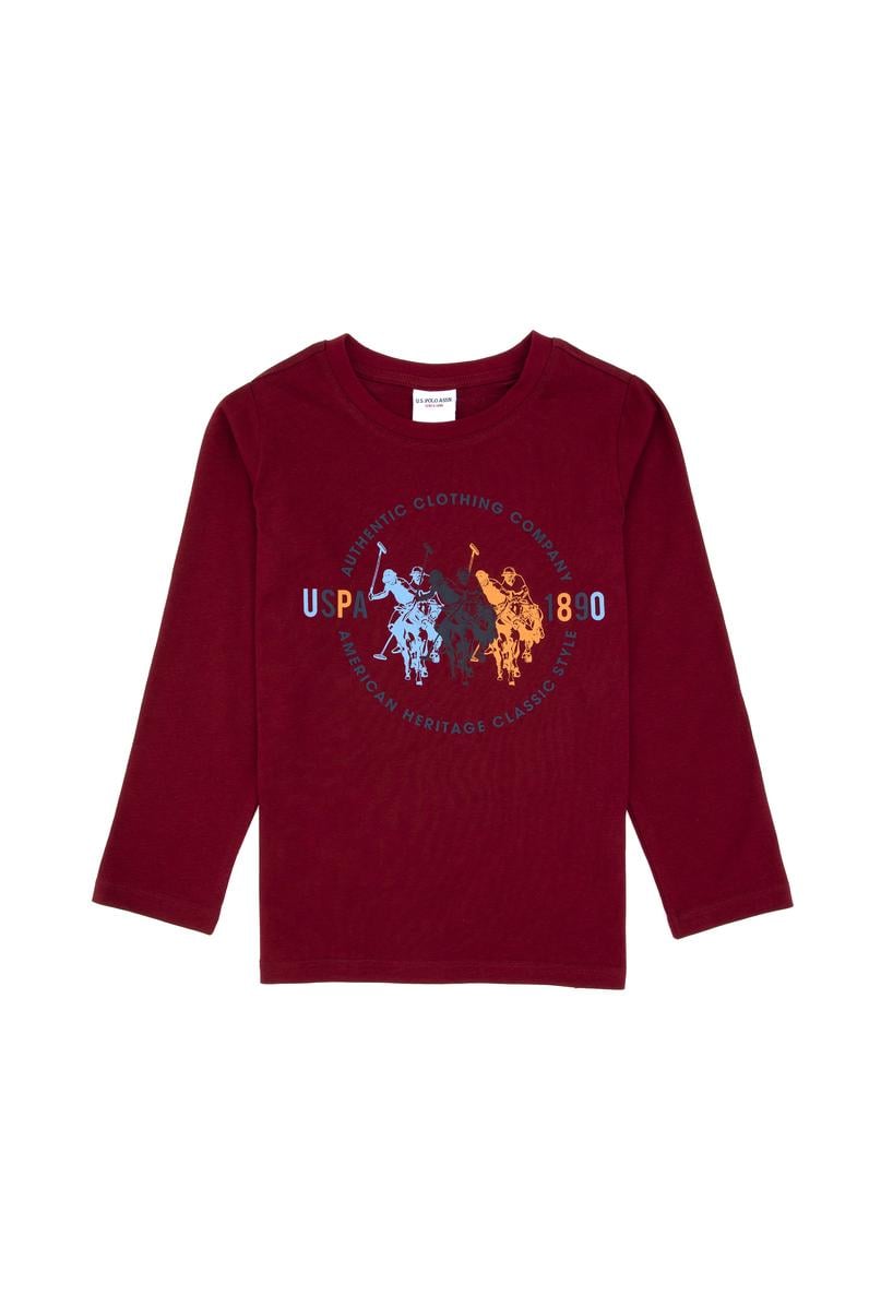 Erkek Çocuk Bordo Bisiklet Yaka Süprem Sweatshirt
