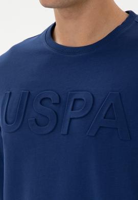 Erkek Regular Fit Bisiklet Yaka İndigo Basic Sweatshirt - 50307793107