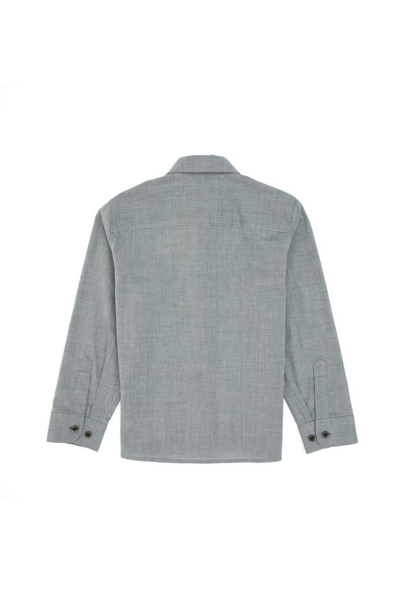 Erkek Çocuk Koyu Yeşil Uzun Kollu Basic Gömlek