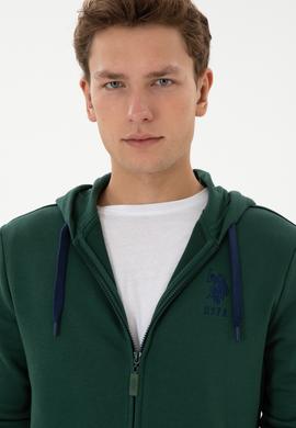 Erkek Koyu Yeşil Örme Hırka - 50307765059