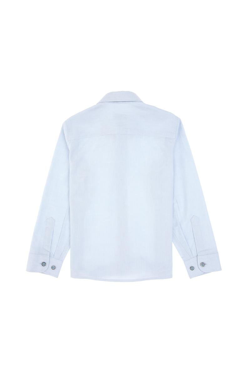 Erkek Çocuk Açık Mavi Uzun Kollu Basic Gömlek - 50307704031