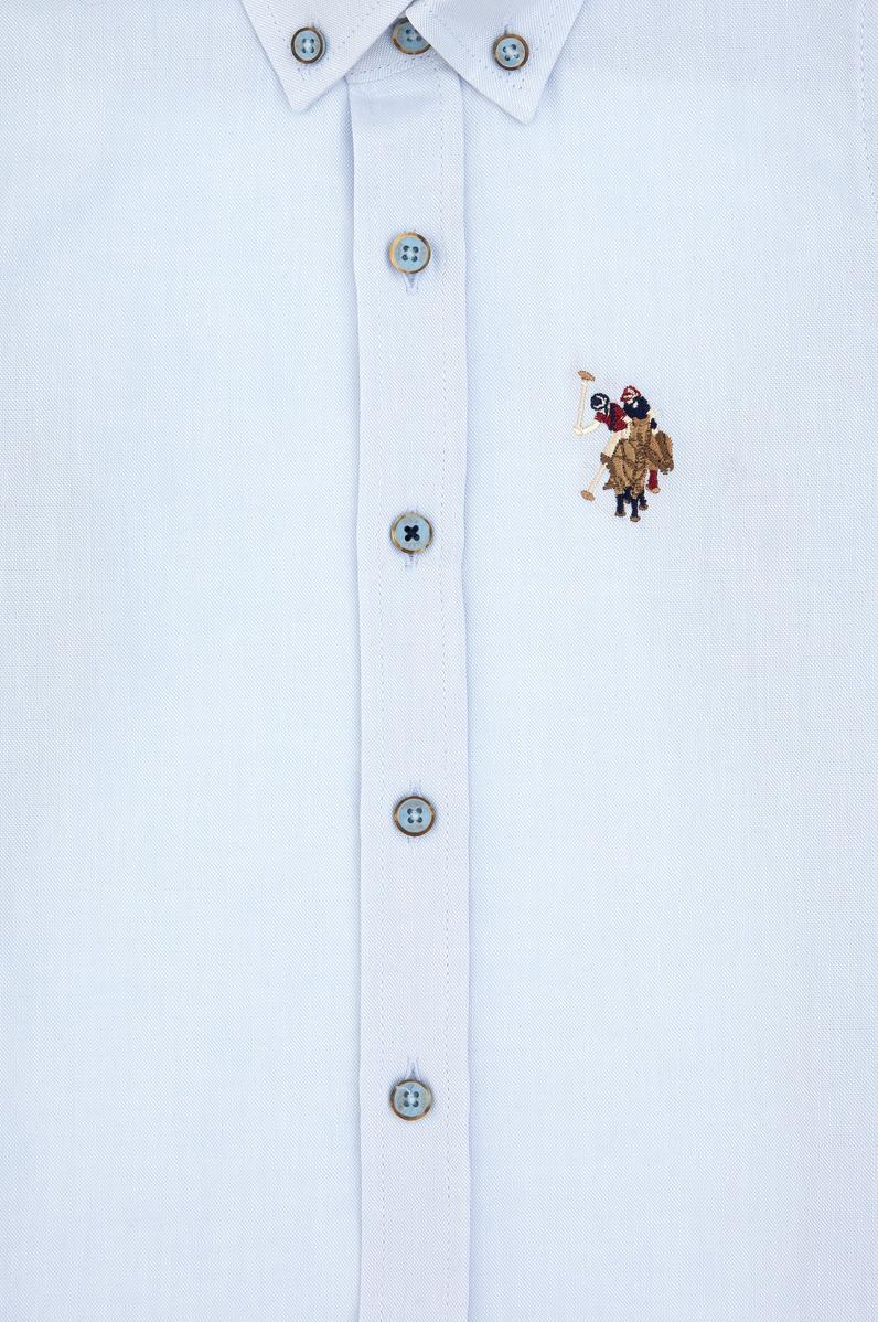 Erkek Çocuk Açık Mavi Uzun Kollu Basic Gömlek