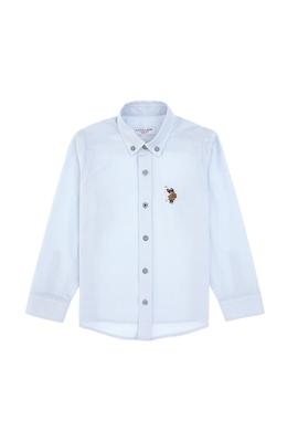 Erkek Çocuk Açık Mavi Uzun Kollu Basic Gömlek - 50307704031