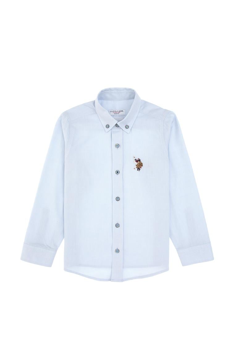 Erkek Çocuk Açık Mavi Uzun Kollu Basic Gömlek - 50307704031