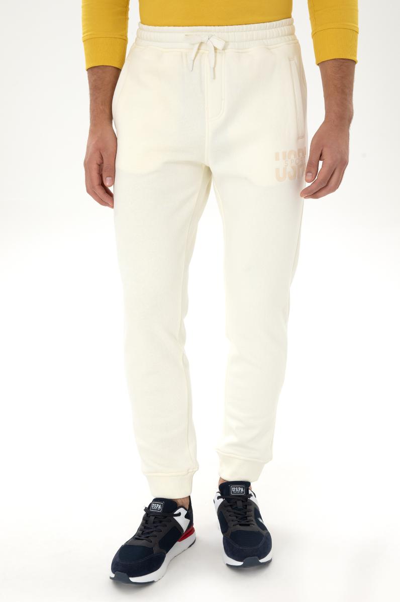 Erkek Krem Şardonlu Eşofman Altı