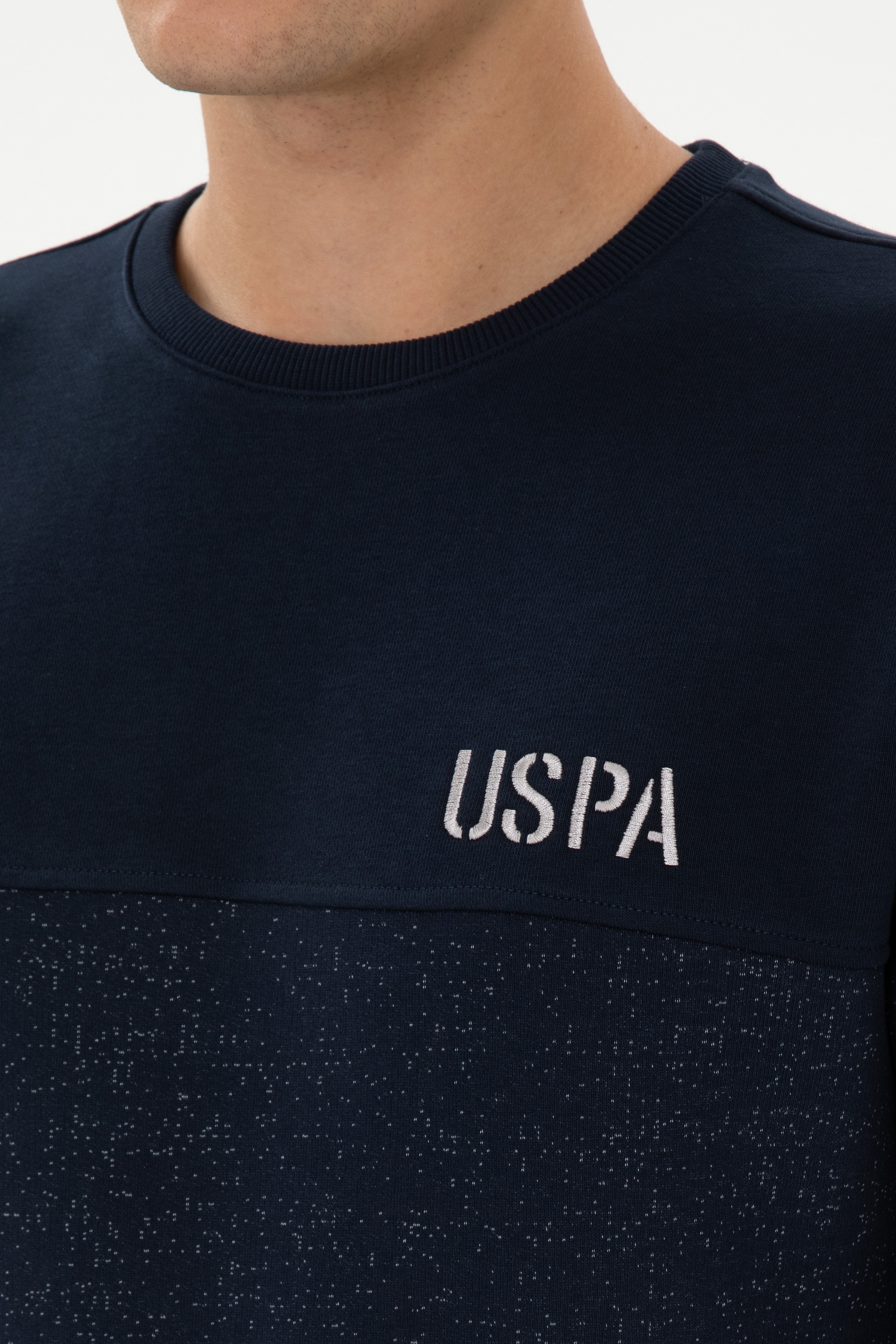 Erkek Regular Fit Bisiklet Yaka Lacivert Sweatshirt