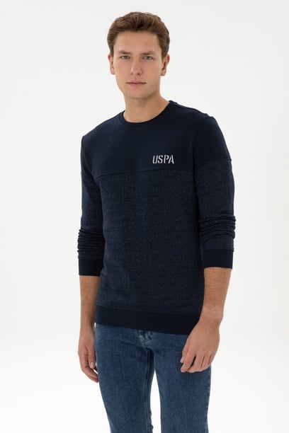 Erkek Regular Fit Bisiklet Yaka Lacivert Sweatshirt
