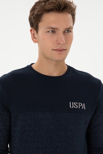 Erkek Regular Fit Bisiklet Yaka Lacivert Sweatshirt