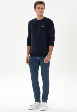 Erkek Regular Fit Bisiklet Yaka Lacivert Sweatshirt - 50316380006