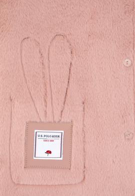 Kız Çocuk Açık Pembe Deri Ceket - 50317346005