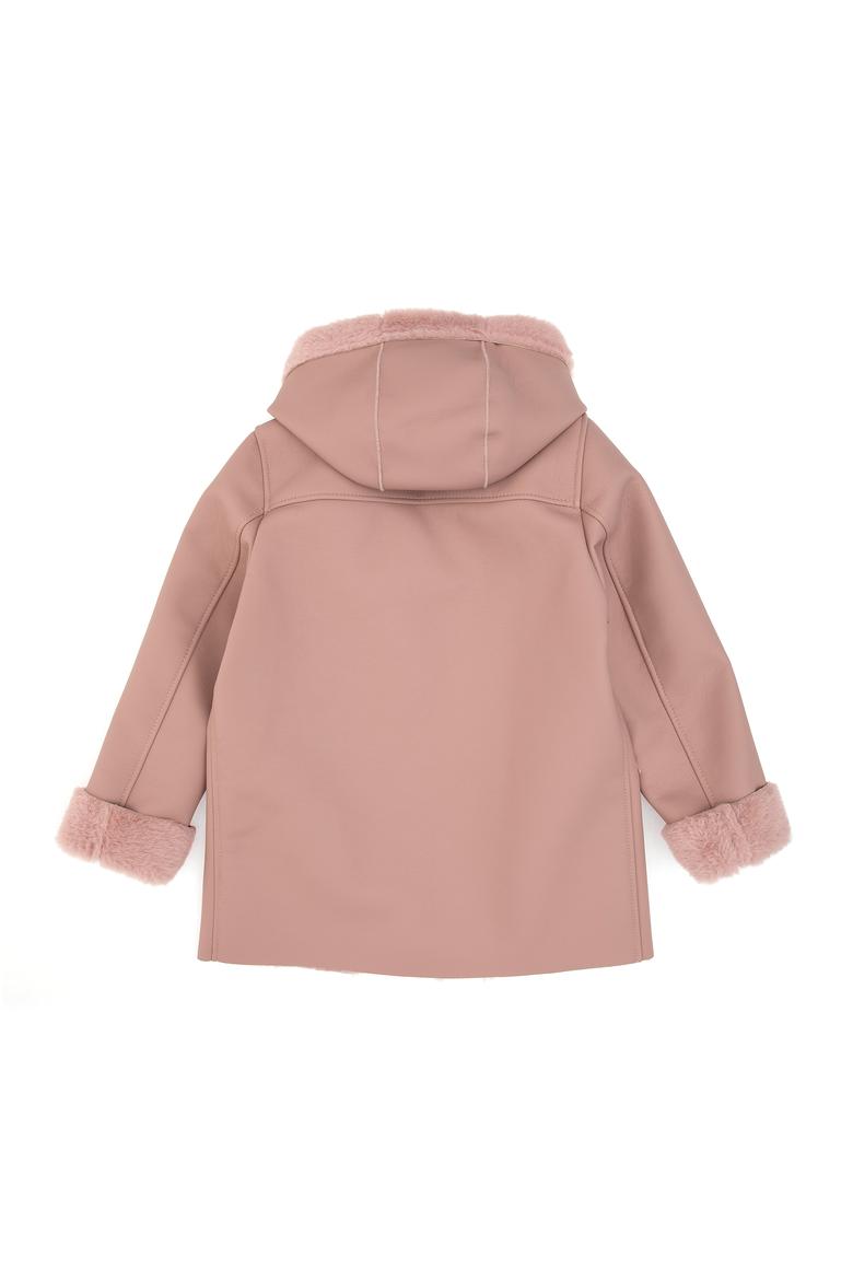 Kız Çocuk Açık Pembe Deri Ceket - 50317346005