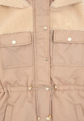 Kız Çocuk Ekru Deri Ceket - 50317345017