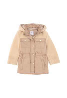 Kız Çocuk Ekru Deri Ceket - 50317345017