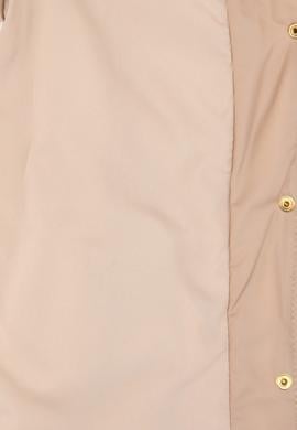 Kız Çocuk Ekru Deri Ceket - 50317345017