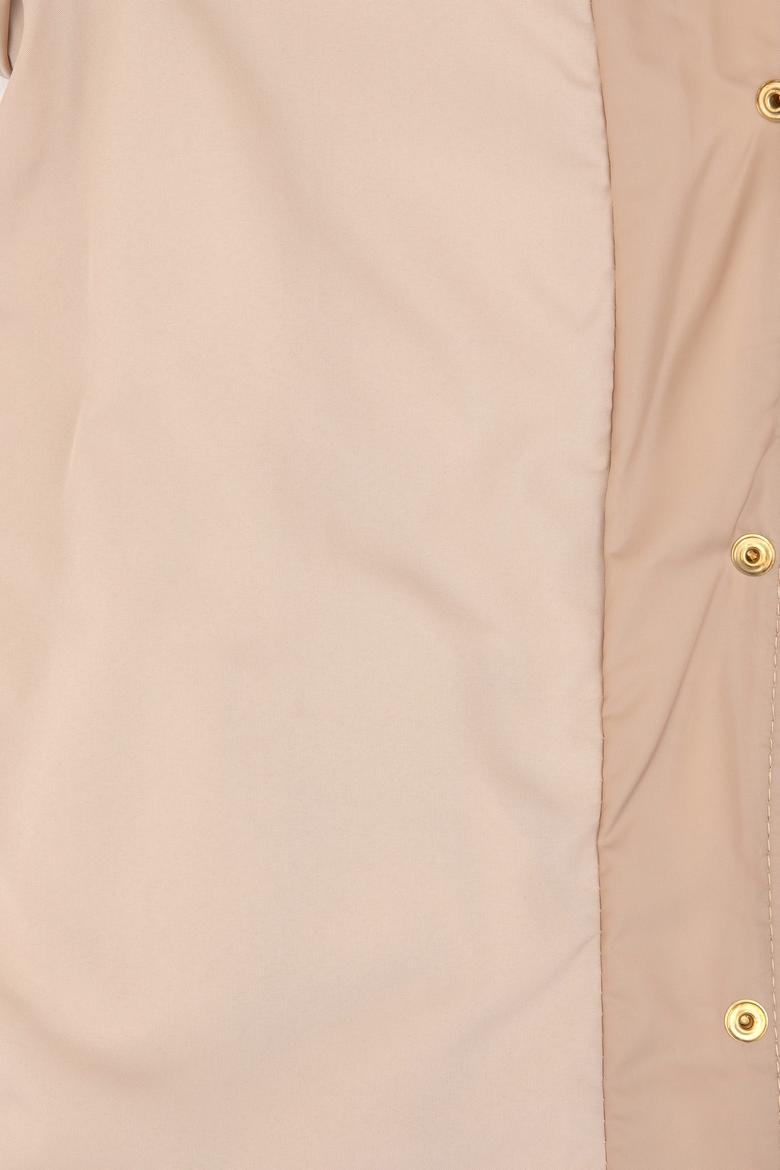 Kız Çocuk Ekru Deri Ceket - 50317345017