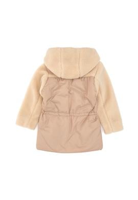 Kız Çocuk Ekru Deri Ceket - 50317345017