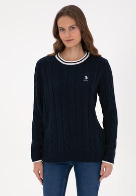 Kadın Lacivert Bisiklet Yaka Kazak - 50317182012