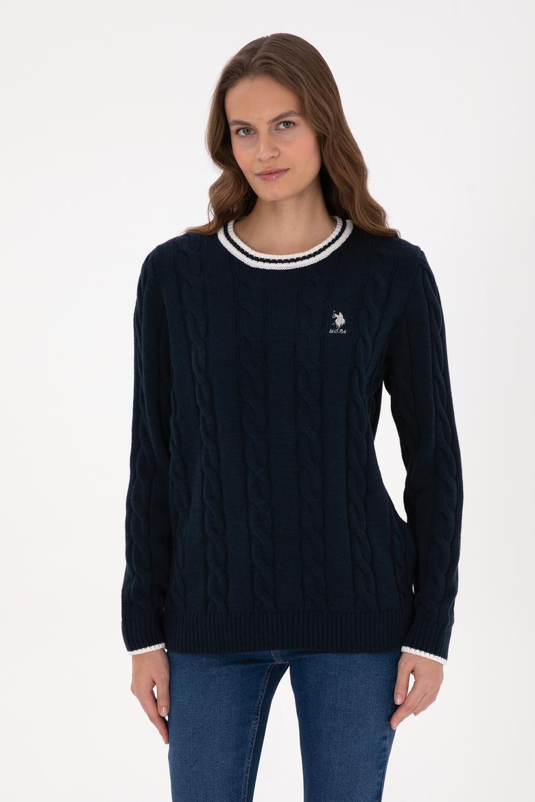 Kadın Lacivert Bisiklet Yaka Kazak - 50317182012