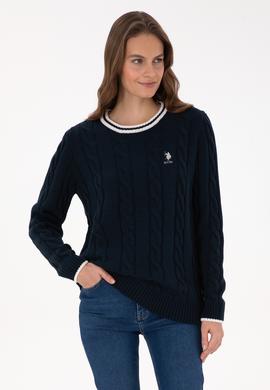 Kadın Lacivert Bisiklet Yaka Kazak - 50317182012