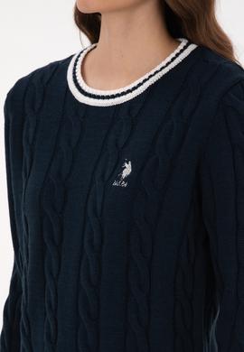 Kadın Lacivert Bisiklet Yaka Kazak - 50317182012