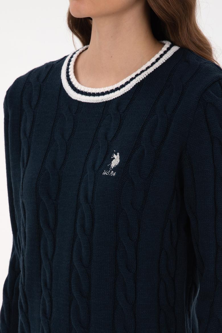 Kadın Lacivert Bisiklet Yaka Kazak - 50317182012