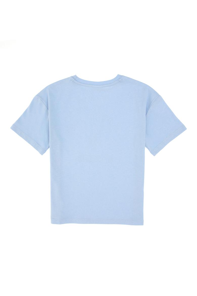 Erkek Çocuk Mavi Bisiklet Yaka Tişört - 50325176008