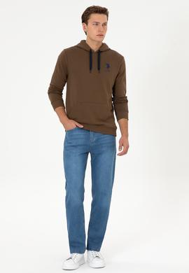 Erkek Haki Basic Sweatshirt - 50307703091